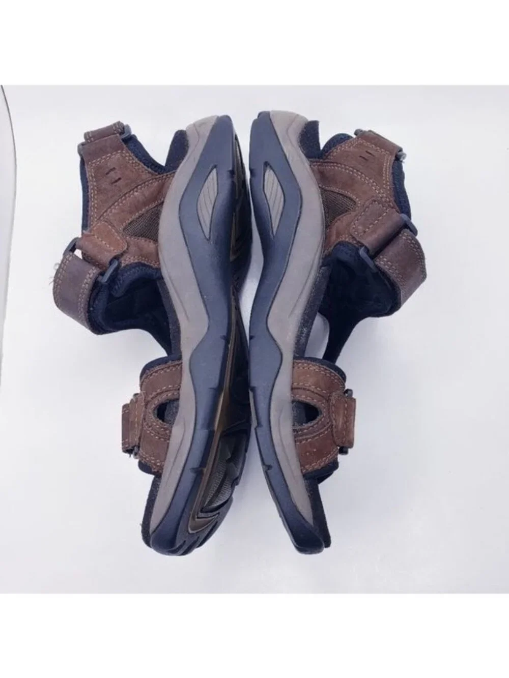 Abeo Davenport Biosystem Brown Trail Hiking Comfort Sandals Men's Size 9